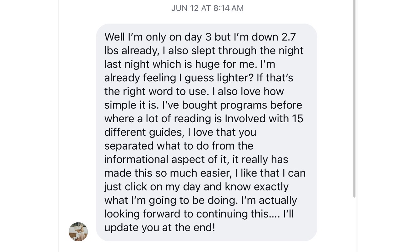 Real client testimonial 1